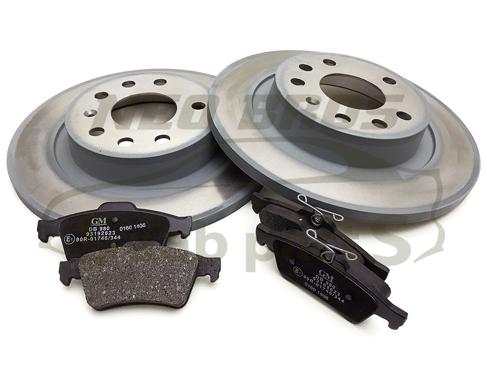 GENUINE VAUXHALL VECTRA C & SIGNUM REAR BRAKE PADS & DISCS KIT, 277MM